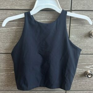 Cropped halter workout top